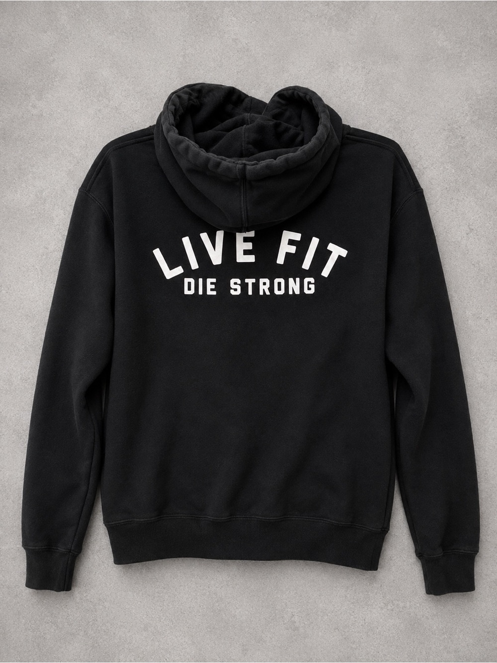 Live Fit Die Strong Pullover Hoodie - Size Large